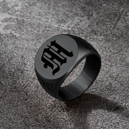 Engraved Name Custom Signet Rings for