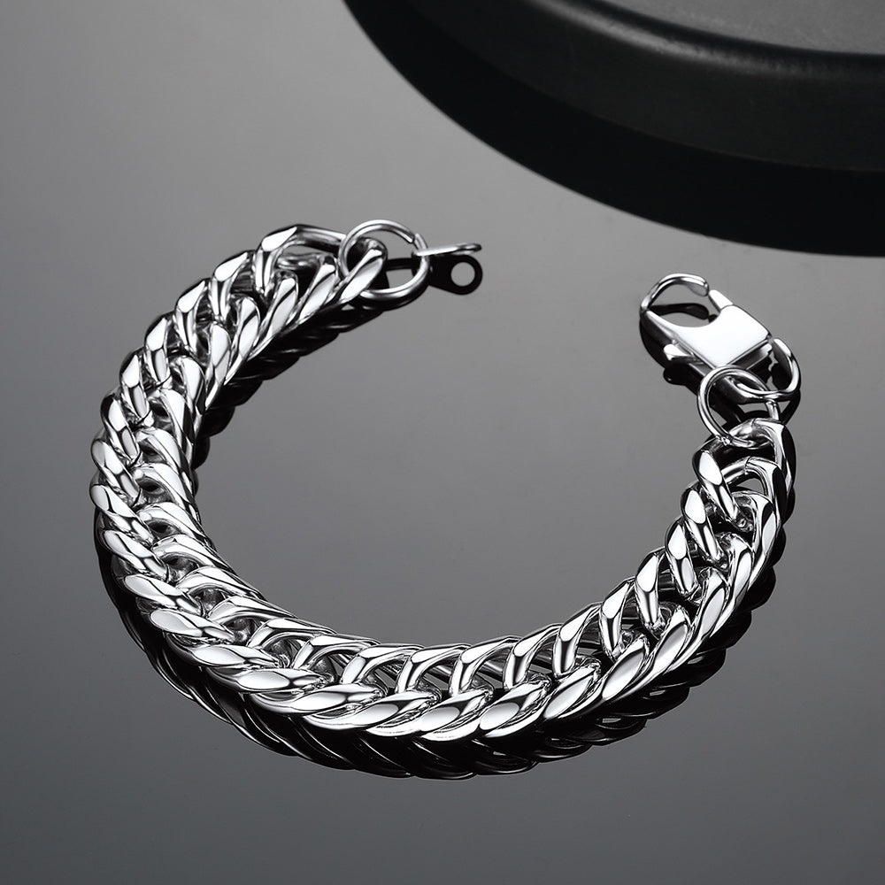 Bold 13mm Cuban Chain Link Bracelet for Stainless Steel