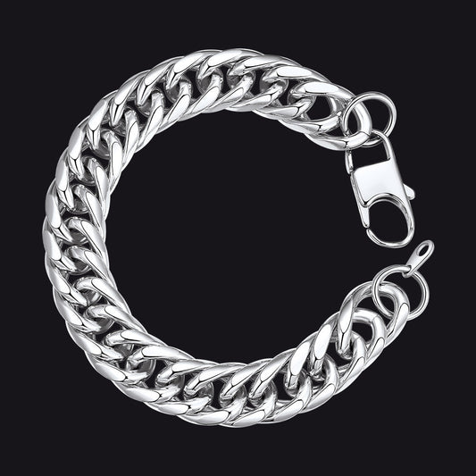 Bold 13mm Cuban Chain Link Bracelet for Stainless Steel
