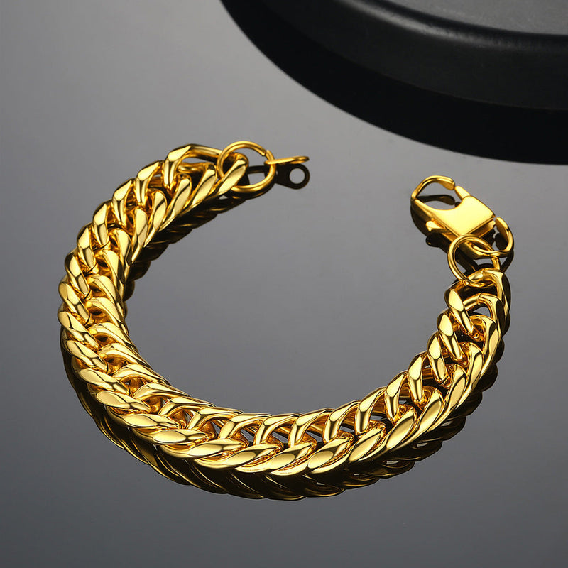 Bold 13mm Cuban Chain Link Bracelet for Stainless Steel