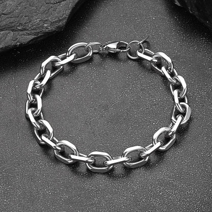9mm Rolo Link Chain Necklace & Bracelet Set for