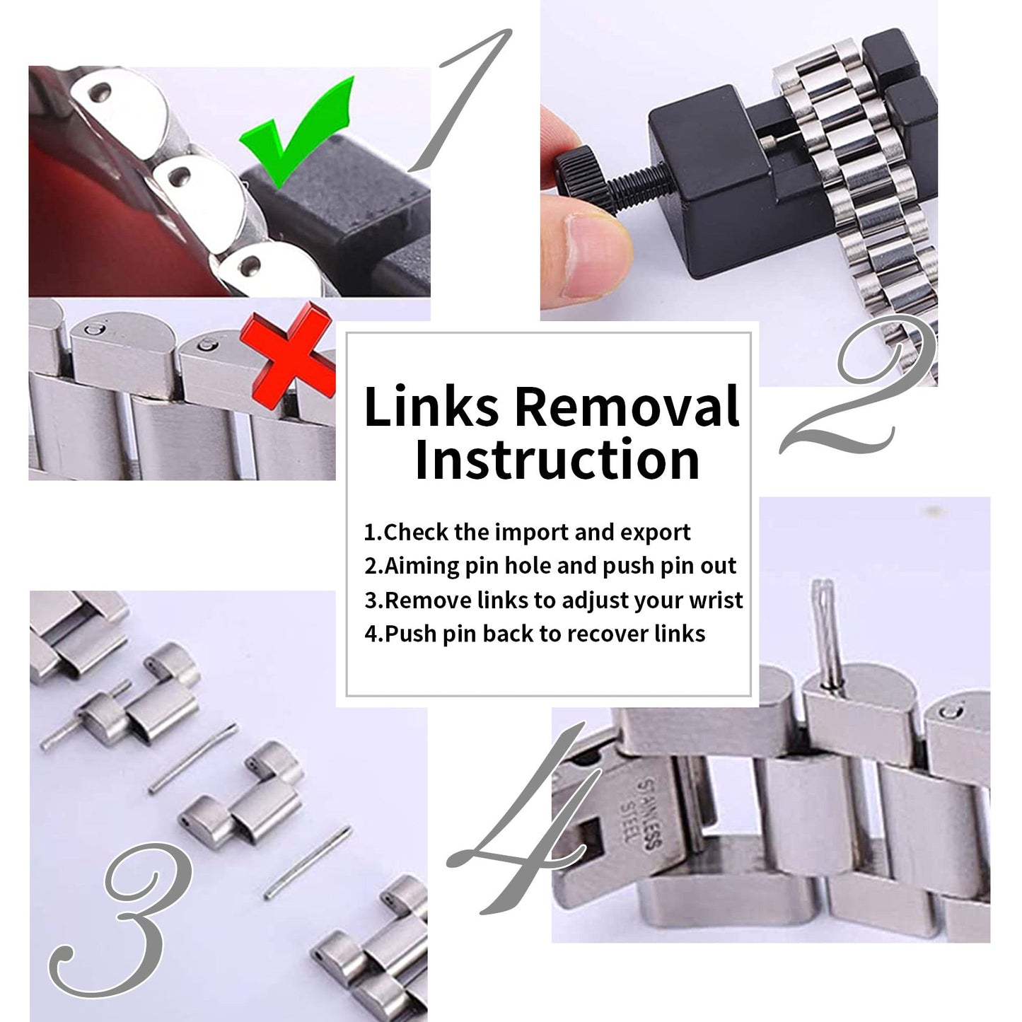 15mm Chunky Watch Band Chain Bracelet Watch Strap Bracelet for