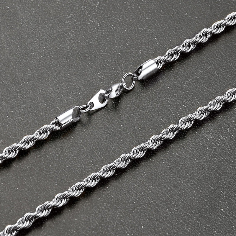 3mm Twisted Rope Link Chain Set for