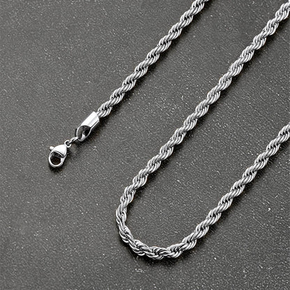 3mm Twisted Rope Link Chain Set for