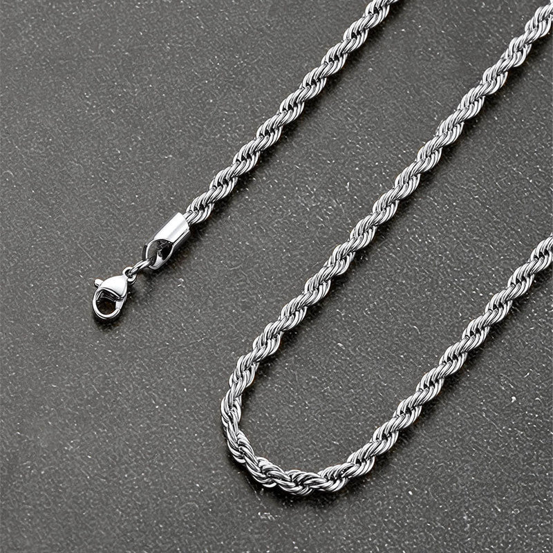 3mm Twisted Rope Link Chain Set for