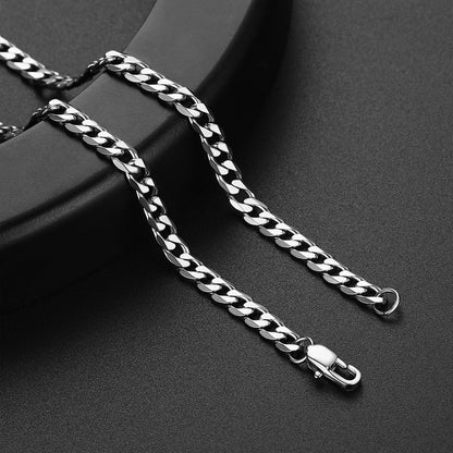 4mm Cuban Link Curb Chain Set for