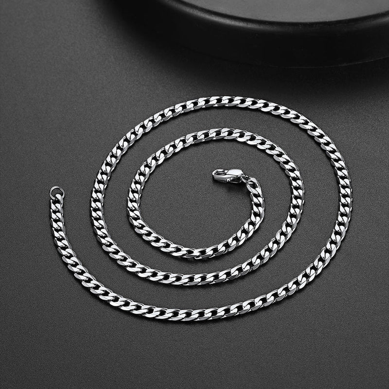 4mm Cuban Link Curb Chain Set for