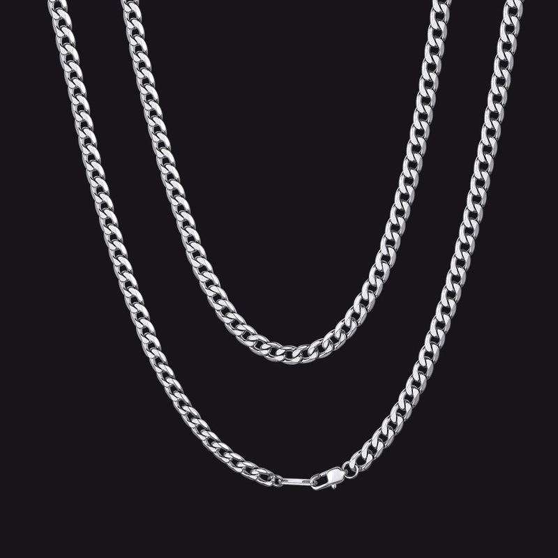 Cuban Link Curb Chain Stainless Steel Necklace for