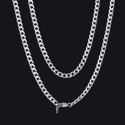 Cuban Link Curb Chain Stainless Steel Necklace for