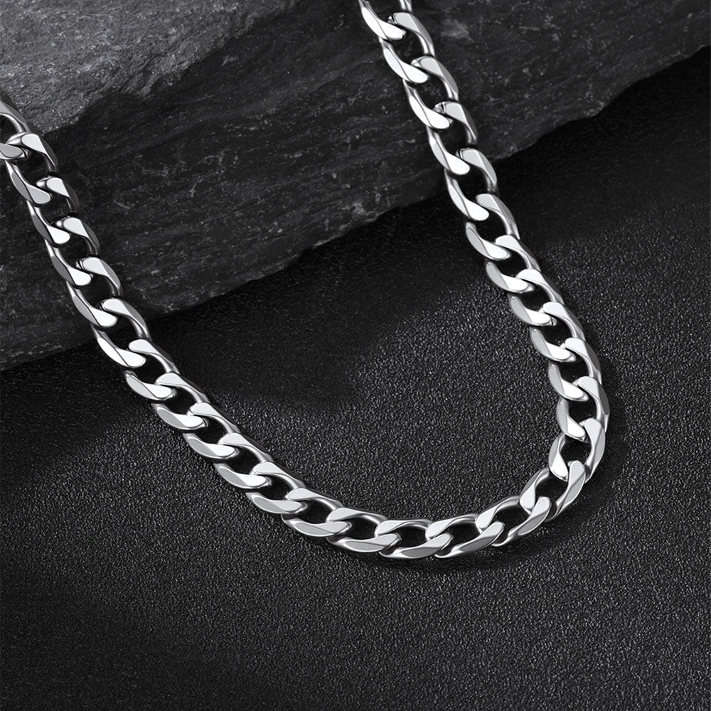 Cuban Link Curb Chain Stainless Steel Necklace for