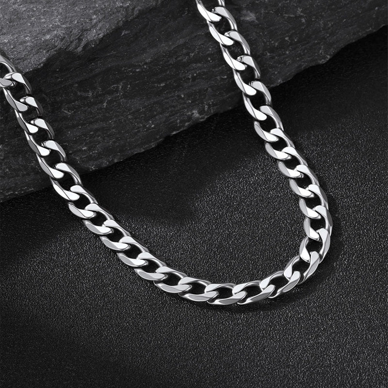 Cuban Link Curb Chain Stainless Steel Necklace for