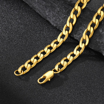 Cuban Link Curb Chain Stainless Steel Necklace for