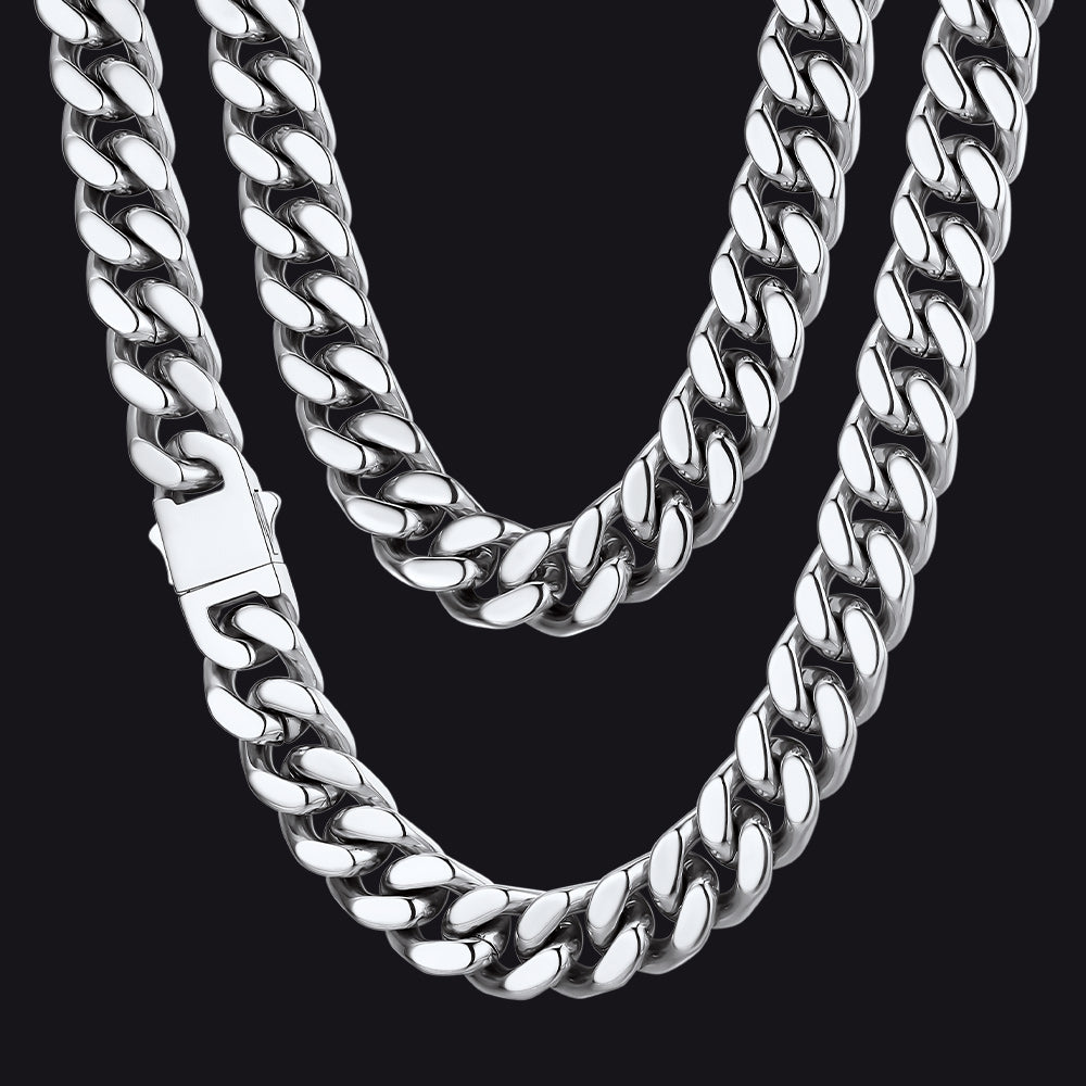 Miami Cuban Link Chain Necklace 5/7/9/12 Mm Chain for