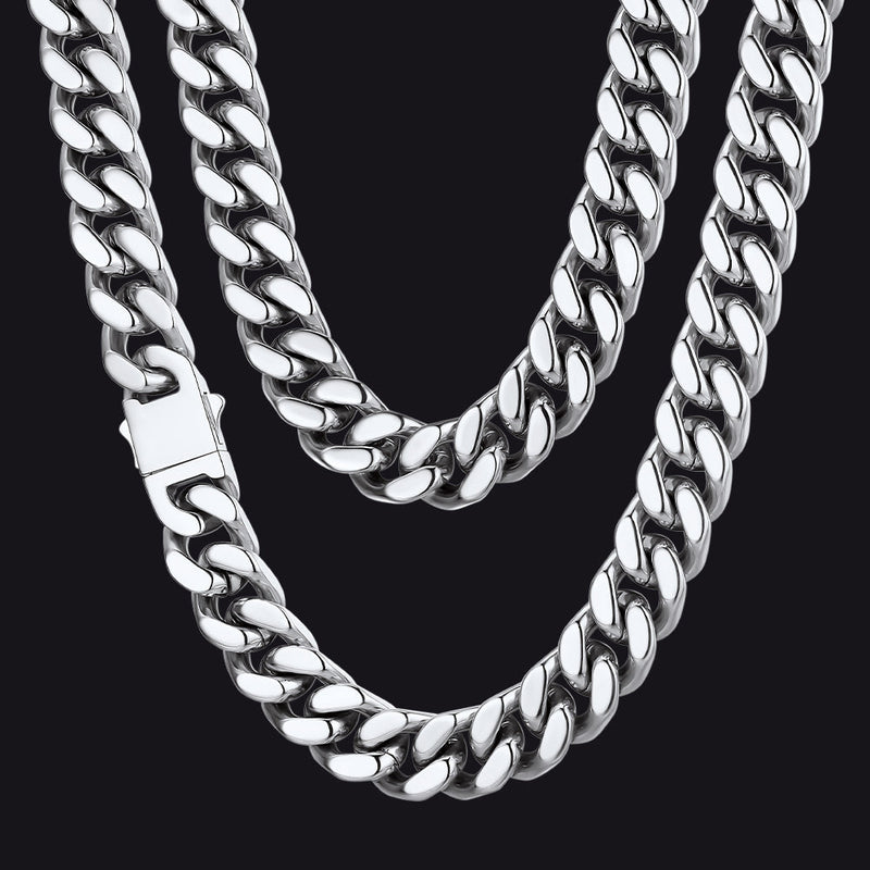 Miami Cuban Link Chain Necklace 5/7/9/12 Mm Chain for