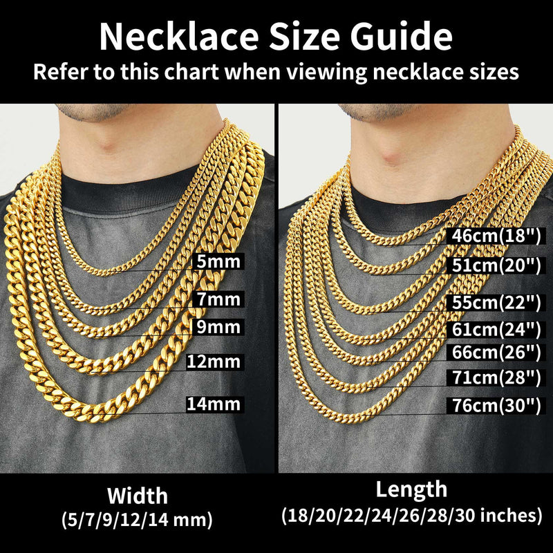 To My Man Miami Cuban Link Chain Necklace, Birthday or Anniversary Gift for Him