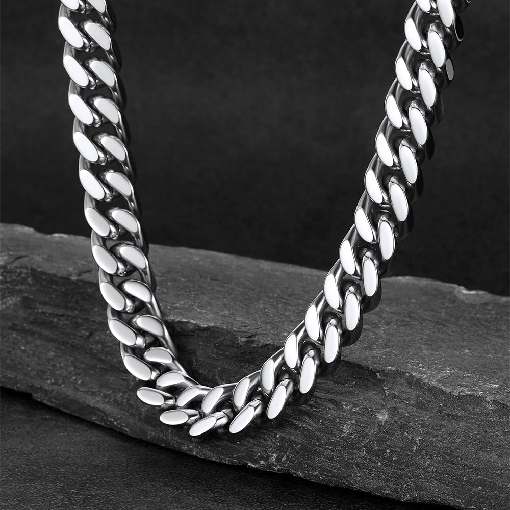 Chunky Cuban Link Chain Choker Necklace for , 5/12/14mm Width