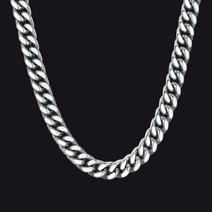 Chunky Cuban Link Chain Choker Necklace for , 5/12/14mm Width