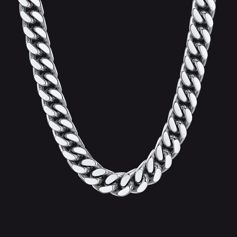 Chunky Cuban Link Chain Choker Necklace for , 5/12/14mm Width