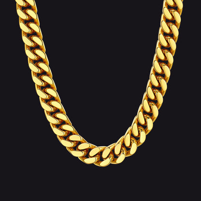 Chunky Cuban Link Chain Choker Necklace for , 5/12/14mm Width