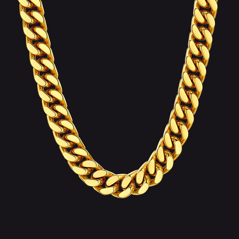 Chunky Cuban Link Chain Choker Necklace for , 5/12/14mm Width