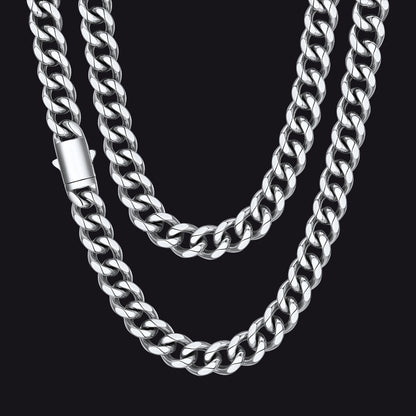Engraved Cuban Link Chain Necklace for 6/9/12mm Width