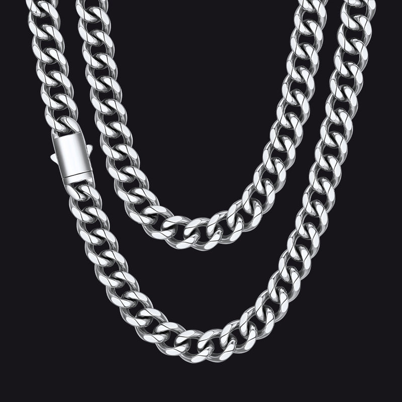 Engraved Cuban Link Chain Necklace for 6/9/12mm Width