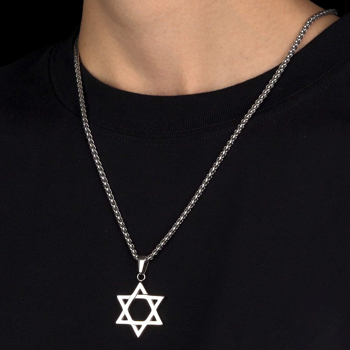 Jewish Magen Star of David Necklace for