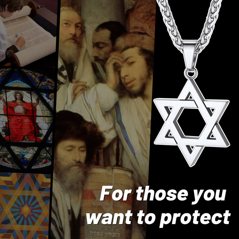 Jewish Magen Star of David Necklace for