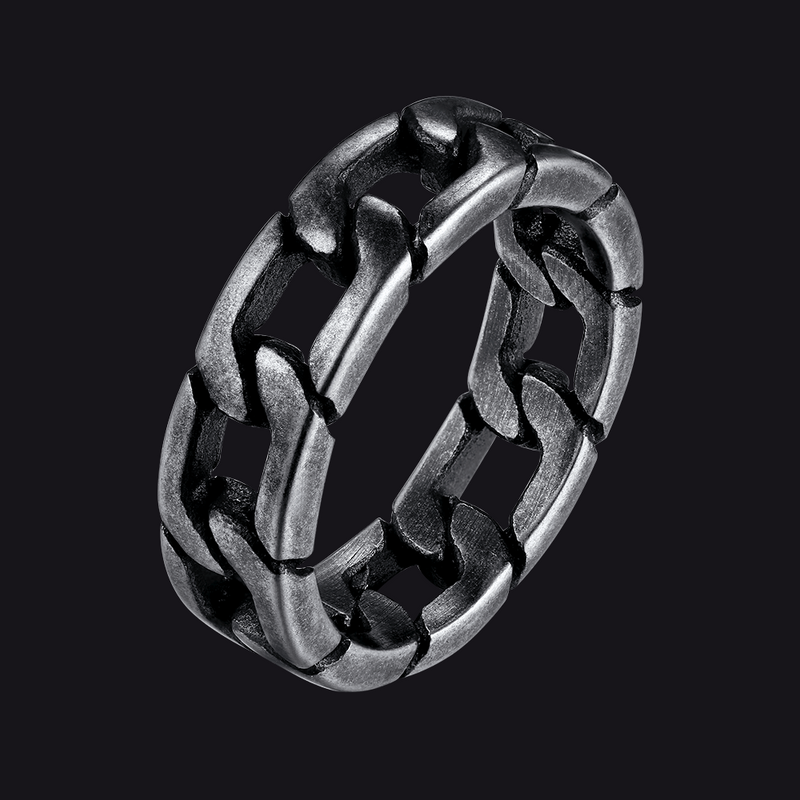 Chunky Cuban Link Chain Ring for Stainless Steel