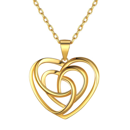 Sterling Silver Heart Celtic Knot Pendant Necklace for