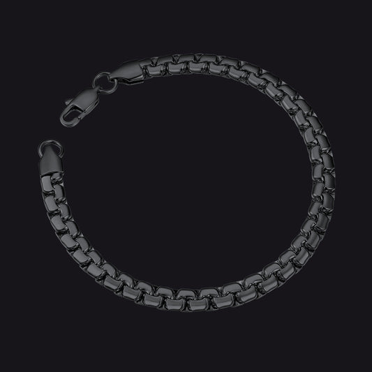 Flat Box Link Chain Bracelet for