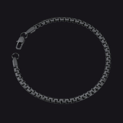 Flat Box Link Chain Bracelet for