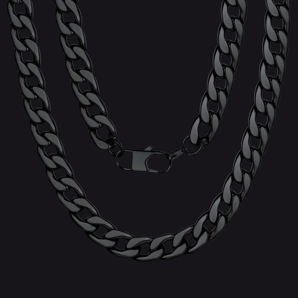 Sturdy Cuban Link Chain Necklace Lobster Clasp for