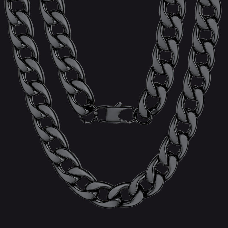 Sturdy Cuban Link Chain Necklace Lobster Clasp for
