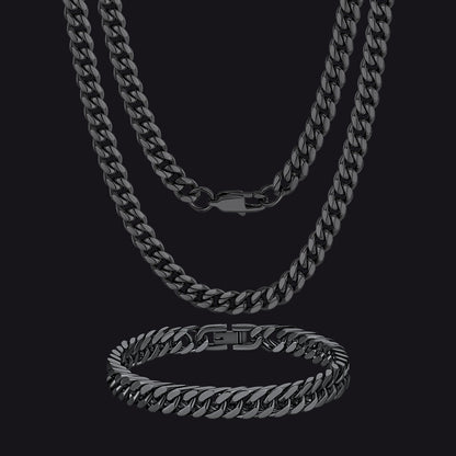 6mm Cuban Link Chain & Bracelet Gift Set for