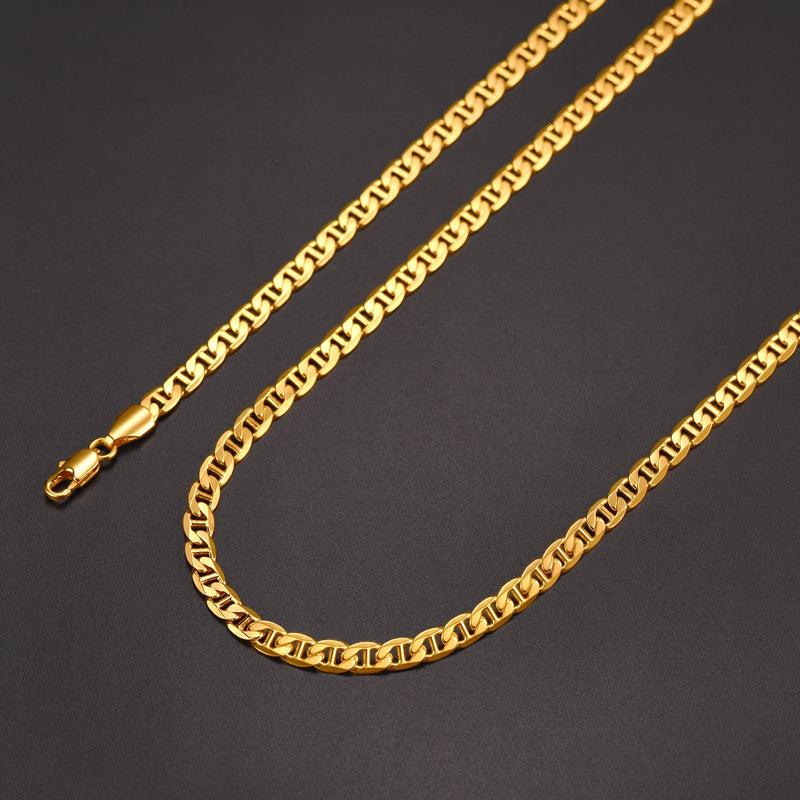 5mm Anchor Marine Chain Link Necklace for