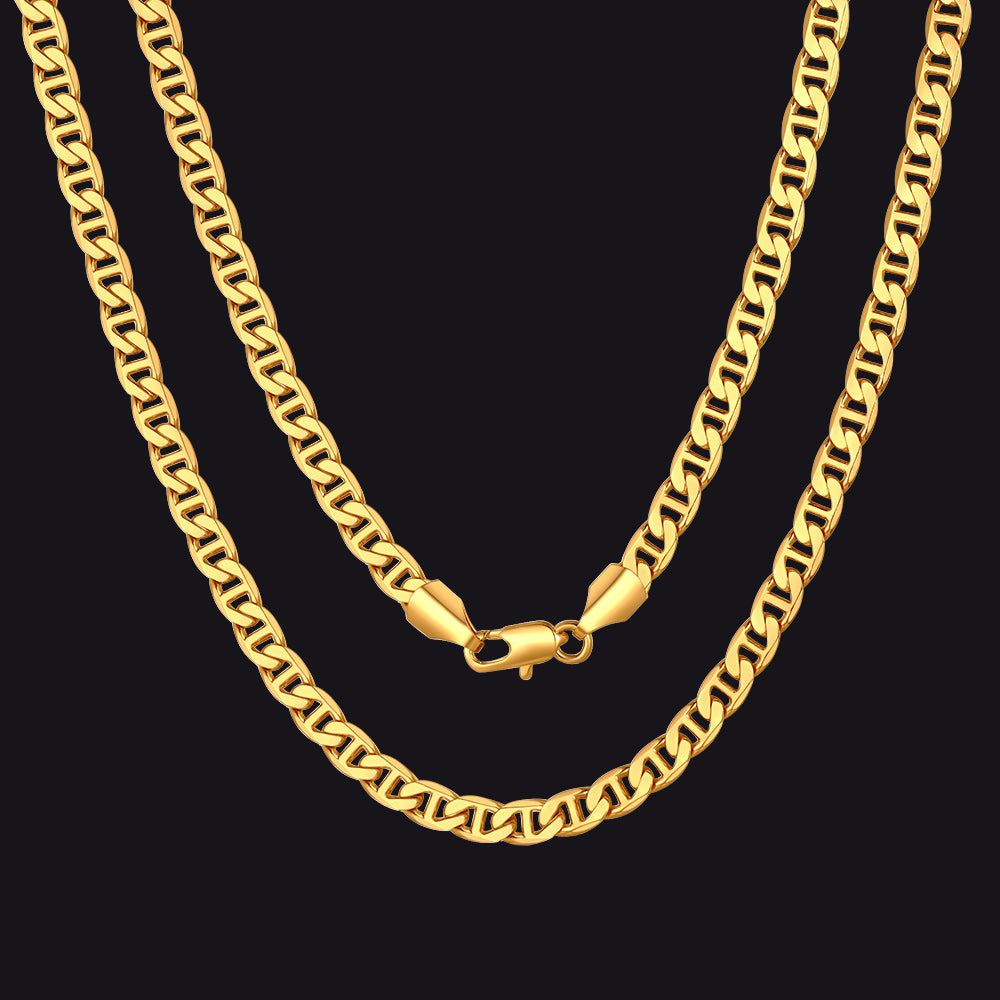 5mm Anchor Marine Chain Link Necklace for