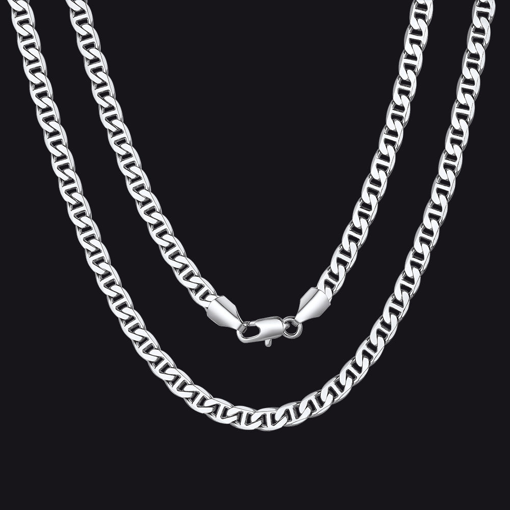 5mm Anchor Marine Chain Link Necklace for