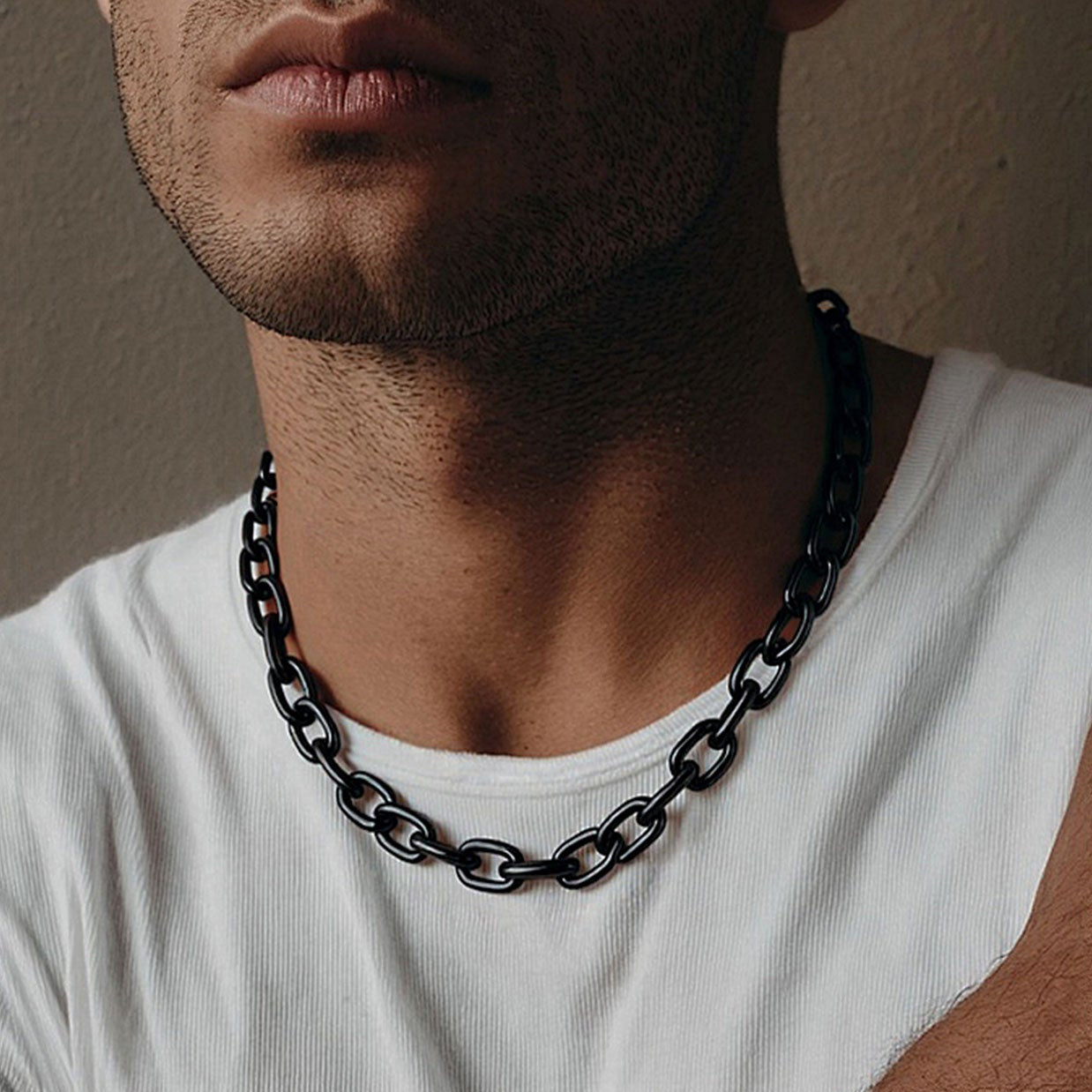 Classic Rolo Cable Link Chain Necklace Stainless Steel Chain for