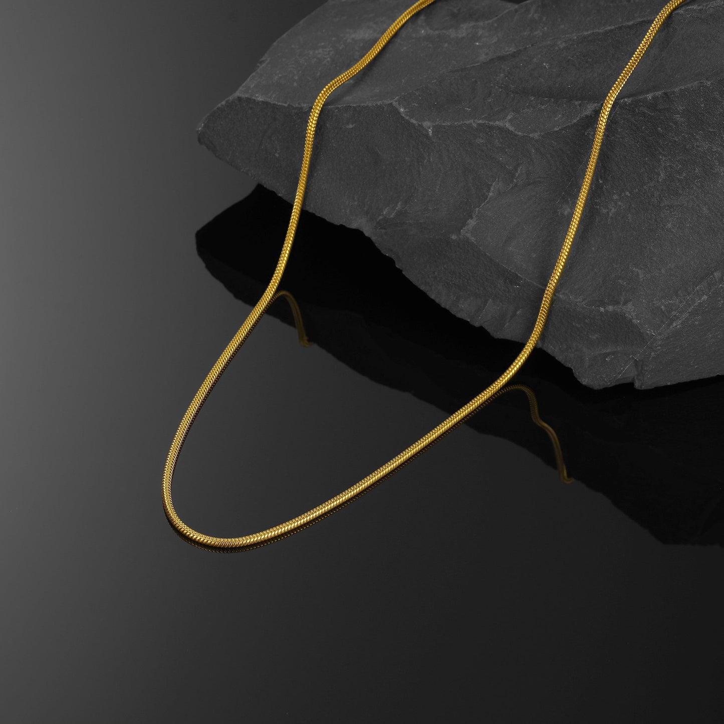 2mm Thin Snake Chain Stainless Steel Necklace for