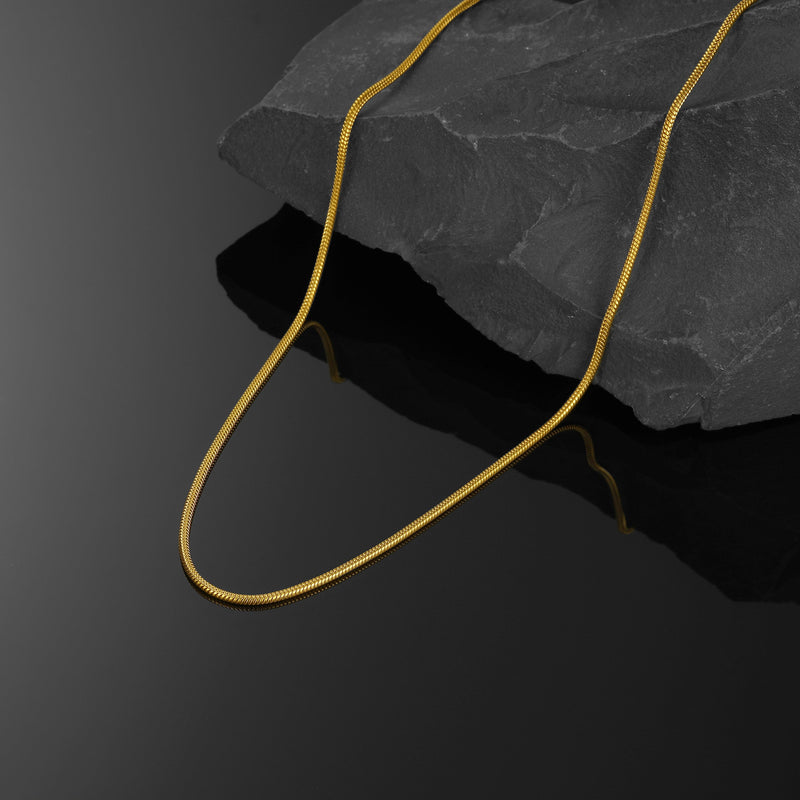2mm Thin Snake Chain Stainless Steel Necklace for