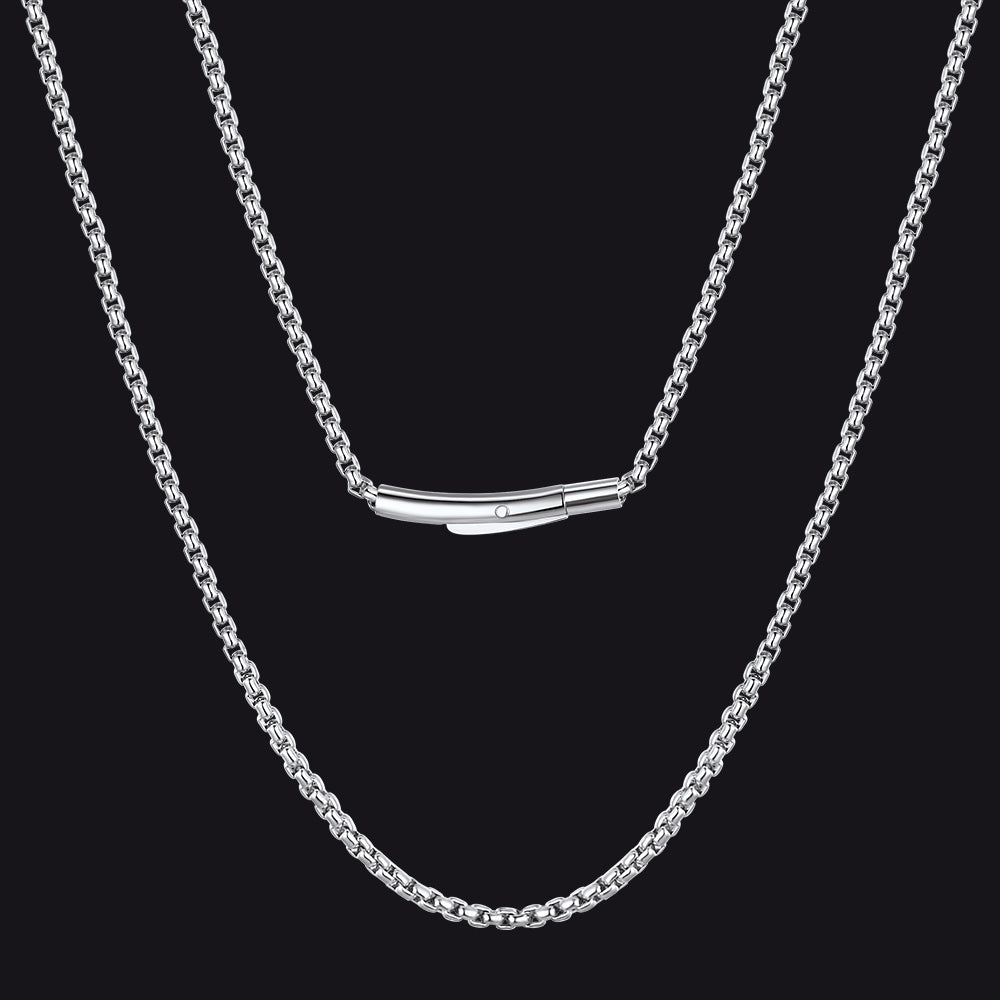 2mm Stainless Steel Rolo Cable Chain Necklace for