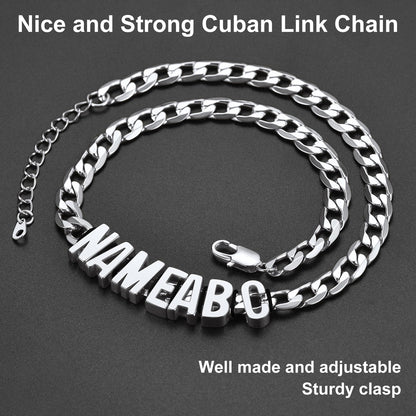 8mm Custom Name Cuban Chain Necklace for