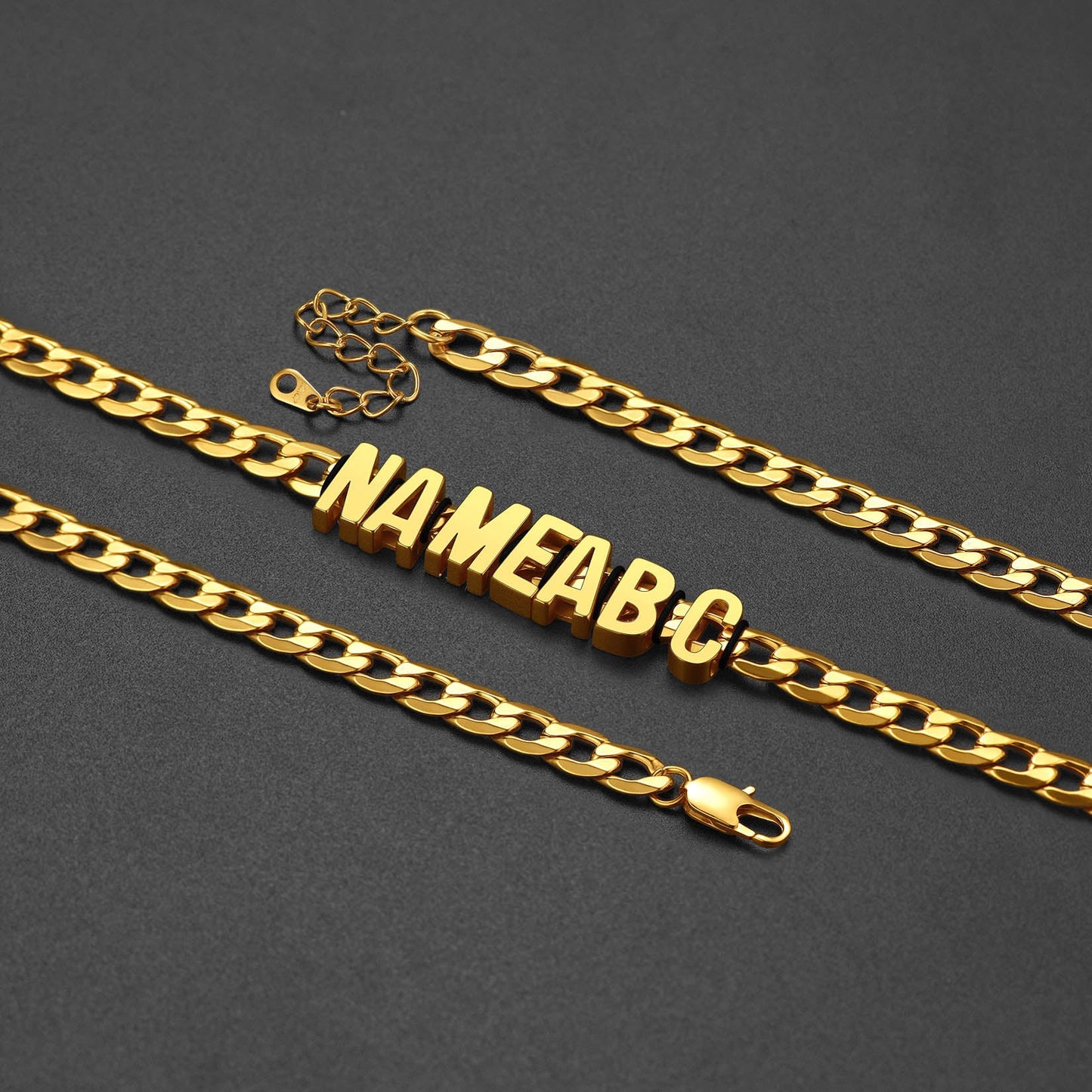 8mm Custom Name Cuban Chain Necklace for