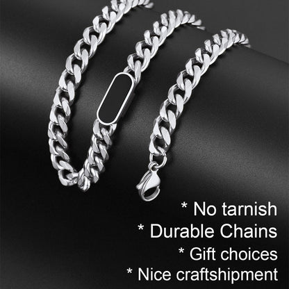 7mm Custom Engraved Name Choker Link Chain Necklace for