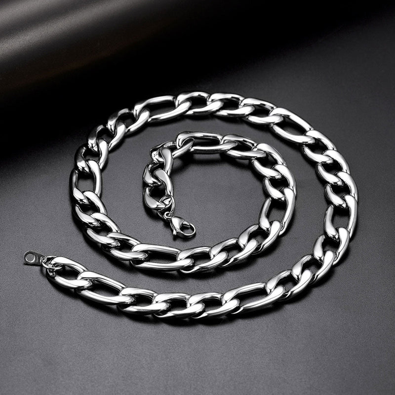 Flash 12mm Figaro Chain Necklace for for
