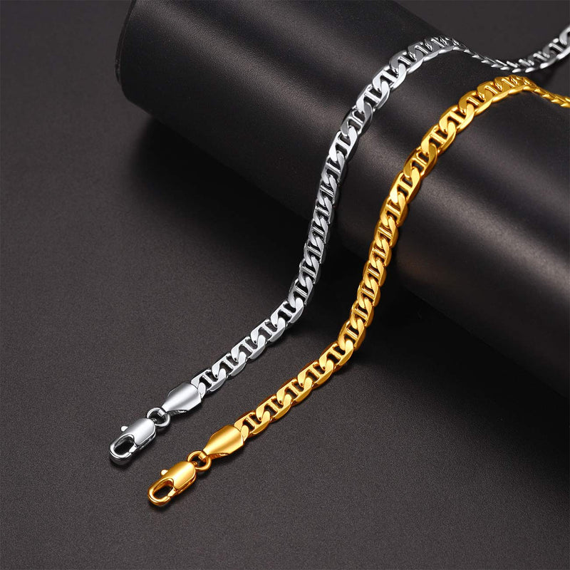 5mm Anchor Marine Chain Link Necklace for
