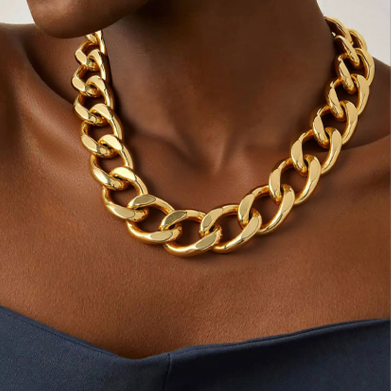 Chunky Cuban Link Chain Necklace for