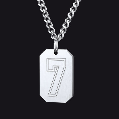 Custom Baseball Jersey Number Dog Tag Necklace for Sport