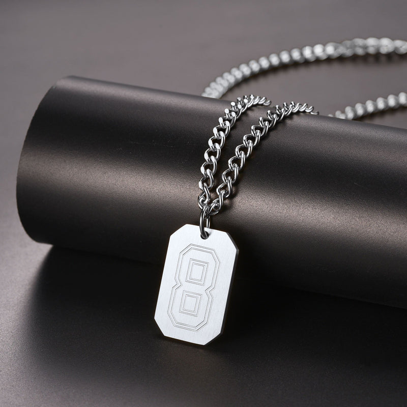 Custom Baseball Jersey Number Dog Tag Necklace for Sport